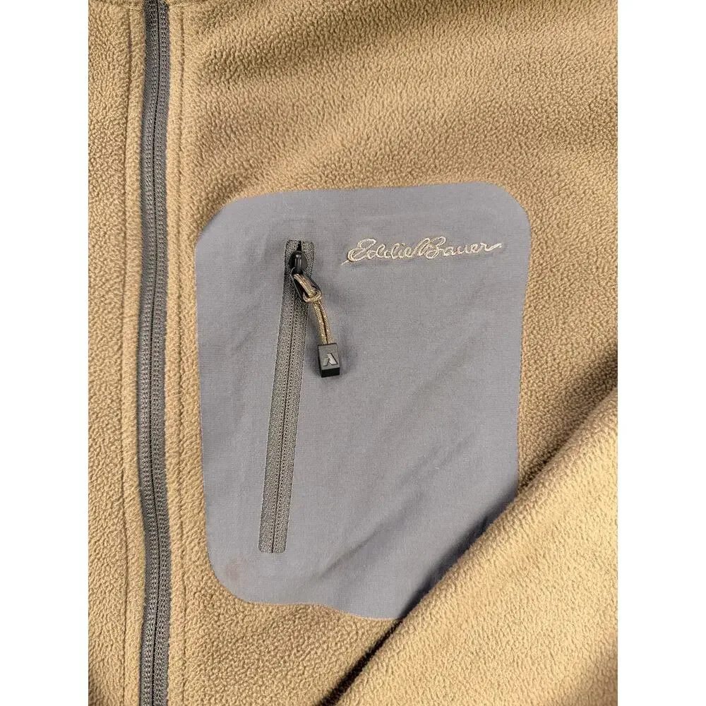 Eddie Bauer Ascent Polartec Fleece Jacket, Full Zip, Brown, Men's XL - Picture 2 of 6